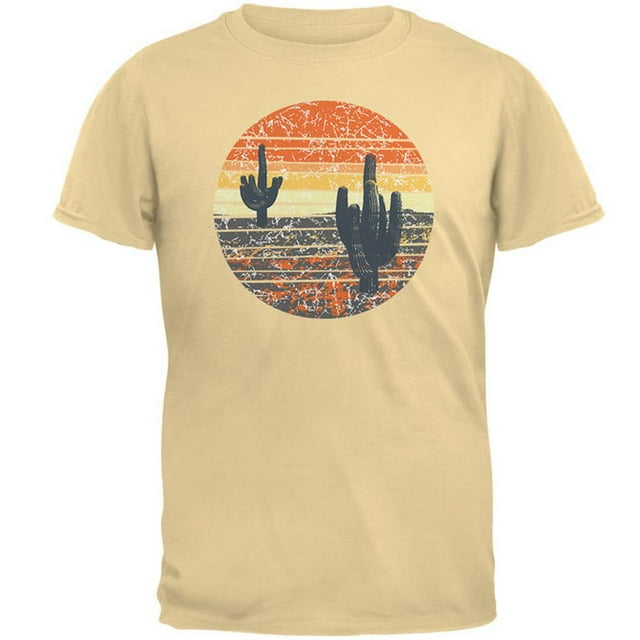 Vintage Cactus Sunset Mens T Shirt