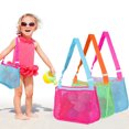 thumbnail image 3 of Advancent Bolsa de playa portátil para niños de dibujos animados, ligera, cómoda, cómoda y plegable, concha de playa Almacenamiento y organización del hogar Cinta Azul Amarilla, 3 of 6