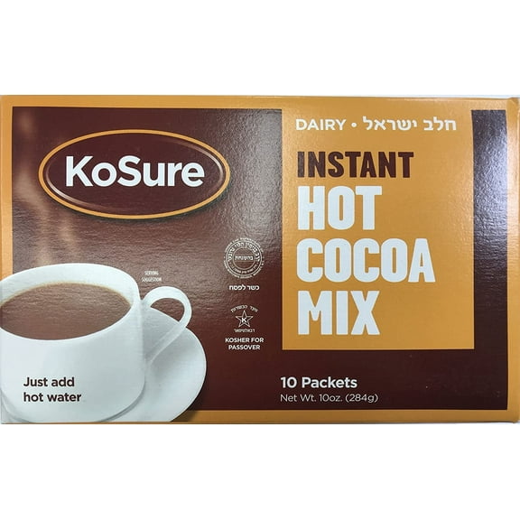KoSure Passover Hot Chocolate Cocoa Mix, 10 Packets