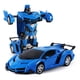 thumbnail image 2 of Robot de coche de transformación de Control remoto para niños, un botón, rotación de 360 grados, deformación a la deriva, vehículo RC azul, 2 of 5