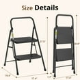 thumbnail image 5 of Jocauto 2 Step Ladder, Folding Step Stool for Adults with Wide Anti-Slip Pedal, Sturdy Portable 2 Step Stool, Lightweight, Black, 5 of 7
