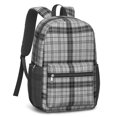 thumbnail image 2 of Black and White Checkered Pattern 17" School Backpacks for Teens,Waterproof Oxford Fabric,S-Shape Padded Straps for School,Travel,Hiking,Camping, 2 of 6