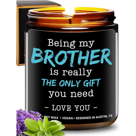 Candle Rosa Vila Brother Gift con aroma a lavanda y salvia, 255 ml