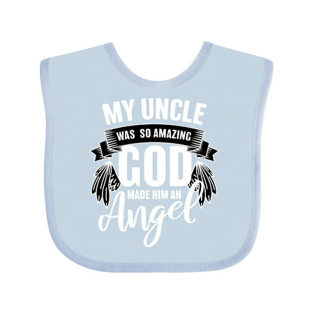 

Inktastic My Uncle was So Amazing God Made him an Angel Gift Baby Boy or Baby Girl Bib