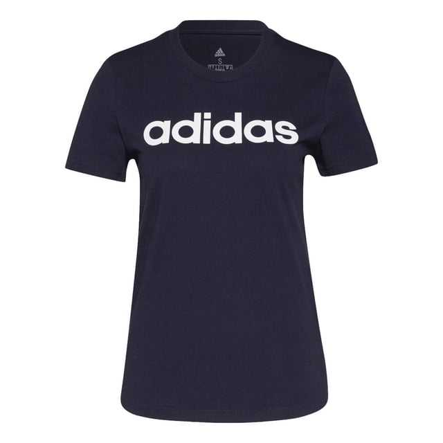 Playera adidas Mujer Dama Casual Loungewear Essentials Logo azul XXS