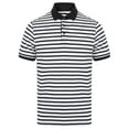 thumbnail image 1 of Front Row Mens Striped Jersey Polo Shirt, 1 of 1