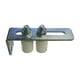 thumbnail image 3 of Conjunto de puerta corrediza enrollable para puerta de jardín con soporte de rodillo doble de nailon, resistente blanco, 3 of 9