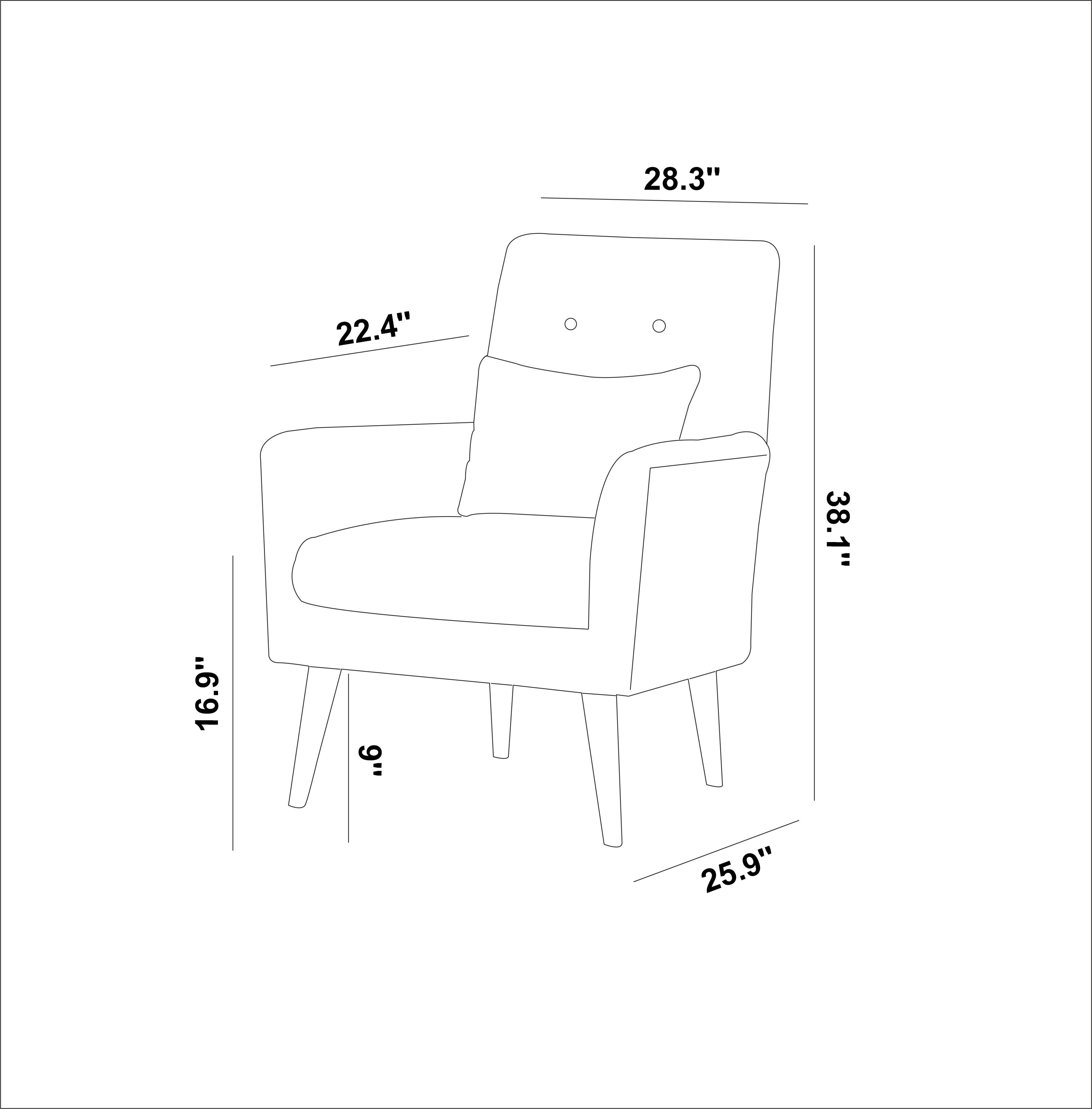 Ada Home Decor Dorsey Modern Armchair