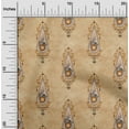 thumbnail image 2 of oneOone Cotton Flex Light Brown Fabric Asian Floral Block Sewing Craft Projects Fabric Prints By Yard 40 Inch Wide, 2 of 4