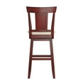 thumbnail image 4 of Weston Home Sheena Panel Back Bar Height Wood Swivel Stool, Antique Berry, 4 of 5