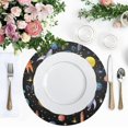 thumbnail image 5 of Round Braided Placemats Set of 6,Planet Flyer Washable Dining Table Durable PVC 15 Inch Non-Slip Heat Resistant Place Mats for Table Decor Home Decor, 5 of 7