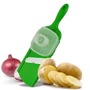 Green Mandoline Slicer with Ceramic Blade and Hand Guard Graters for Kitchen Mandoline Slicer Cutter for Onion, Potato, Vegetables