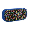 thumbnail image 2 of Vsdgher Colorful Geometric Dog Print Large Capacity Pencil Case Pouch with Zipper, Portable Aesthetic Big Capacity Pencil Cases Pen Office Travel Stationery Bag, 2 of 8