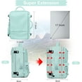 thumbnail image 3 of Softlife Travel Bag,17" Laptop Backpack Allowed On The Plane,Large Carry On Backpack,Waterproof Backpack,School Bag,Hiking Backpack,Mint Green(Including 2pcs Wash Bags), 3 of 8