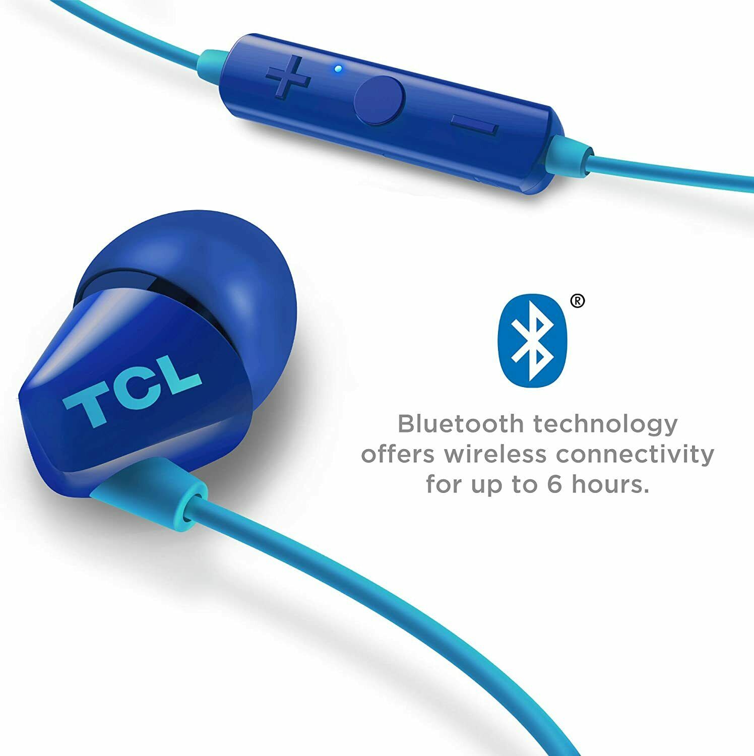TCL SOCL Series Wireless In Ear Bluetooth Headphones With Mic Ocean Blue Walmart