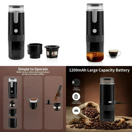 

DJNRUI Compact Durable and Portable Mini Coffee Maker for Ground Coffee and Capsules Convenient Coffee Machine for Home or Travel Quick Brewing Process and Easy to Clean Design.