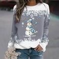 thumbnail image 2 of Rbaofujie Sweat à Capuche Surdimensionné pour Femmes Noël Mode Décontractée Imprimé Col Rond Manches Longues Ample Gris Halloween, 2 of 3