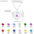 thumbnail image 5 of APSVO S925 Sterling Silver Plated Love Heart Necklaces for Women Girls CZ June Birthstone Necklace with Purple Alexandrite Birthday Graduation Jewelry Gifts Teen Her Mom Wife Kids Ideas, 5 of 6