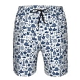 thumbnail image 4 of Kdxio Seaside Primary Color Pattern Mens Casual Shorts - Drawstring Summer Beach Sports Shorts for Men, 4 of 9