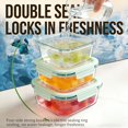 thumbnail image 2 of 4/8 Pack Glass Food Storage Containers with Airtight Lids, Meal Prep Containers, Microwave Oven Freezer Dishwasher Safe for Lunch & Office, 2 of 10