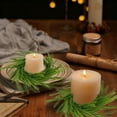 thumbnail image 5 of CuiLiyq Norfolk Pine Wreath Candle Rings, Artifical Mini Christmas Wreath Table Centerpieces Candle Wreaths, for Pillar Candles Cedar Small Wreaths for Cabinets Kitchen, 5 of 6