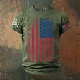 thumbnail image 2 of Rggeeun Men'S T-Shirts Red White And Blue 250Th Anniversary Prints Crew Neck Short Sleeve For 4th Of July Festive Celebration Vintage Tee,Green,Xl, 2 of 4