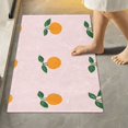 thumbnail image 2 of Yayeee Bath Rug for Bathroom Floor Non Slip Contour Fluffy Soft Absorbent Mat, 20"x24", Cartoon Citrus, 2 of 7