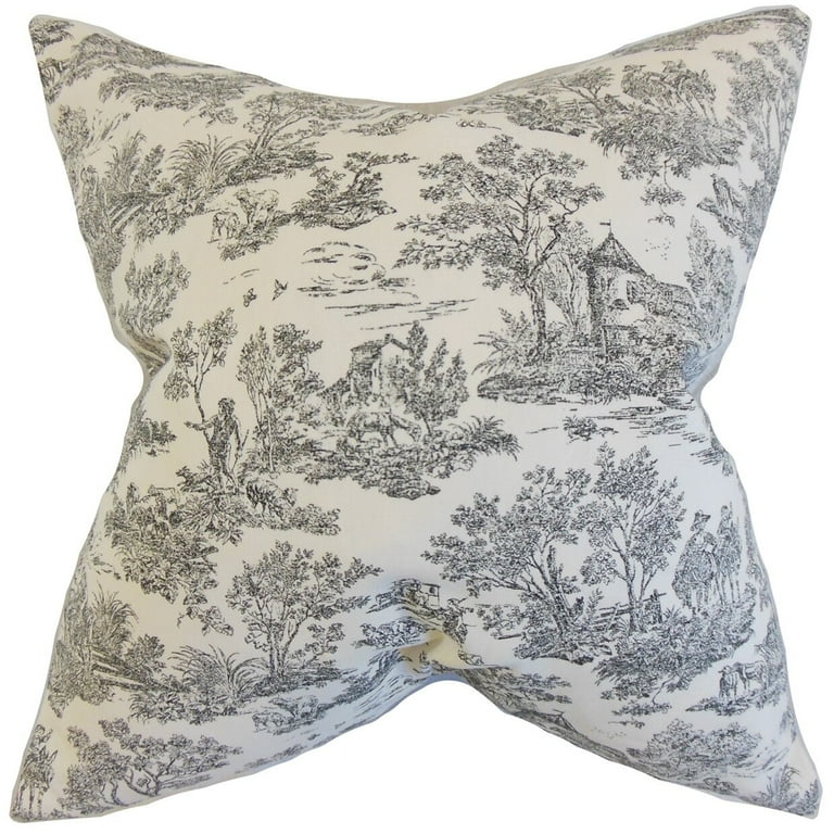 Toile lumbar pillow sales