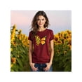 thumbnail image 1 of Blusa con Estampado de Mariposa y Girasoles – Diseño Único y Significativo Color Shedron Talla Mediana Marca Emil SaEs, 1 of 4