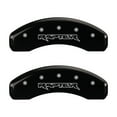 thumbnail image 2 of MGP 4 Caliper Covers Engraved Front & Rear Raptor Black finish silver ch, 2 of 2