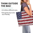 thumbnail image 2 of Balery America Flag Glitter Bolsa Tote Estilo Estético con Cremalleras, Bolsa de Hombro, Bolsa de Compras Grande y Plegable, 2 of 8