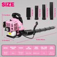 thumbnail image 3 of Floseru Backpack Leaf Blower Gas Powered - 52CC 550 CFM 2-Cycle Backpack Gas Powered Leaf Blower, Grass Lawn Blower Air Cooling Gasoline Backpack Grass Blower, Backpack Snow Blower for Garden, 3 of 8