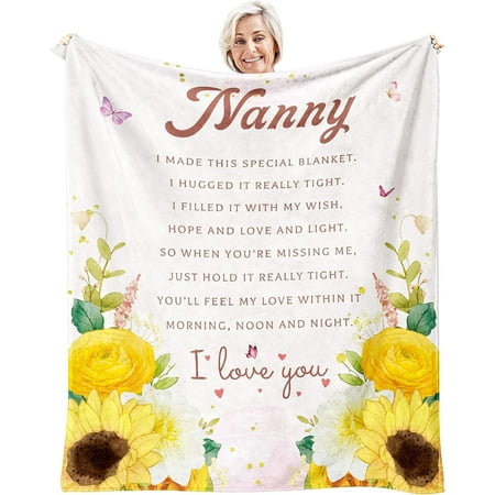 LHSHID Gifts Gifts for Gifts from Grandchildren Gift for Sunflower Flannel 30x40in