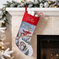 thumbnail image 4 of Personalized Christmas Stockings with Embroidered Name, 16.93 Inch Reindeer Jacquard Vintage Xmas Stocking with Soft Velvet for Fireplace Family Holiday Decor, 4 of 6
