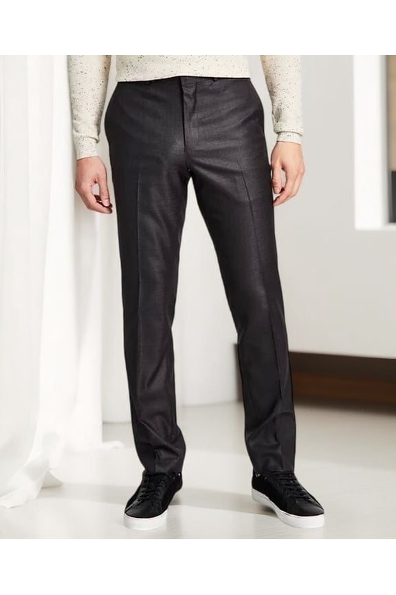 Men's Techni-Cole Suit Separate Slim-Fit Pants Color: Gun Metal Size: 38x32