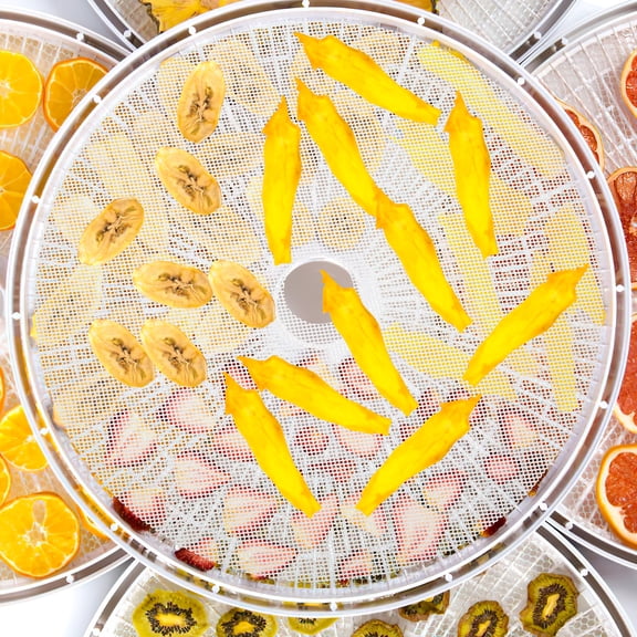 OFFIGAM 3-Pack White Silicone Dehydrator Trays for Drying Fruit, Vegetables, , and Food Dehydrator Accessories
