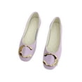 thumbnail image 6 of Bellella Women Flats Square Toe Flat Shoes Comfort Casual Shoe Faux Suede Pumps Party Formal Light Purple 5, 6 of 6