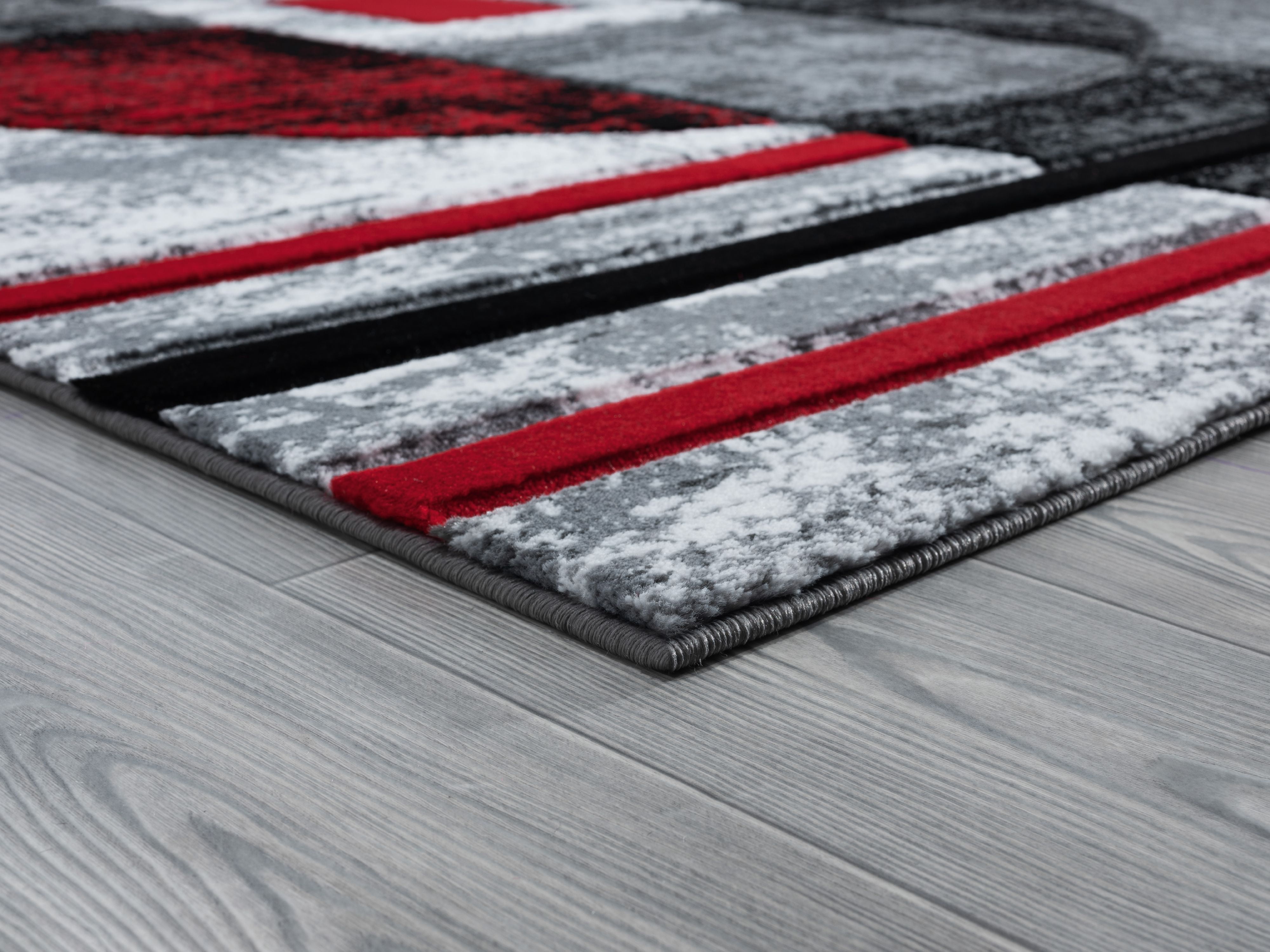 United Weavers Drachma Attica Modern Abstract Area Rug, Red, 7'10" x 10'6"