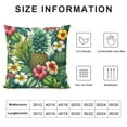 thumbnail image 5 of JRXY  Leaf Throw Pillow Cover Hawaiian Pineapples Tropical Palm Leaves Flowers Rectangle Pillow Cases Home Decorative Cushion Cover for Bed Sofa Green Yellow Pink White, 5 of 5