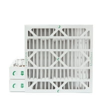 20x20x4 MERV 10 Pleated AC Furnace Air Filters by Glasfloss Industries. ( 3 Pack ) Exact Size: 19-1/2 x 19-1/2 x 3-3/4