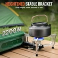 thumbnail image 6 of BIG HORN OUTDOORS Butane Camping Stove, 2200W Portable Folding Gas Burner with Carry Bag for Camping, Green, 6 of 8
