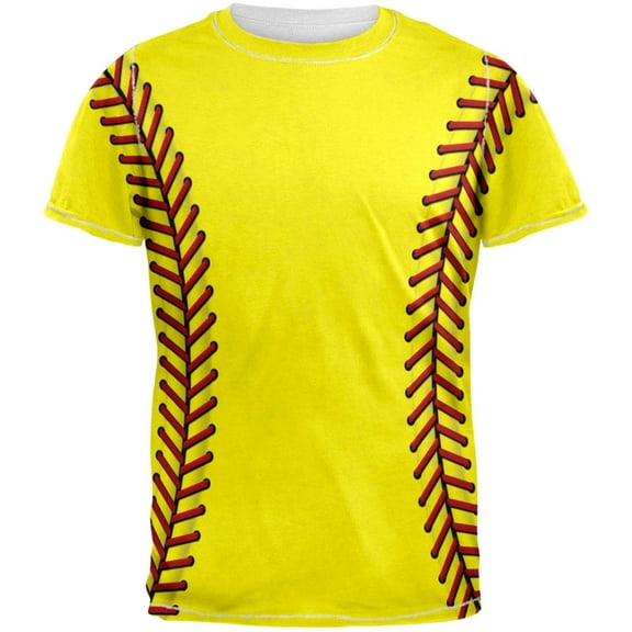 Softball Costume All Over Adult T-Shirt - Small