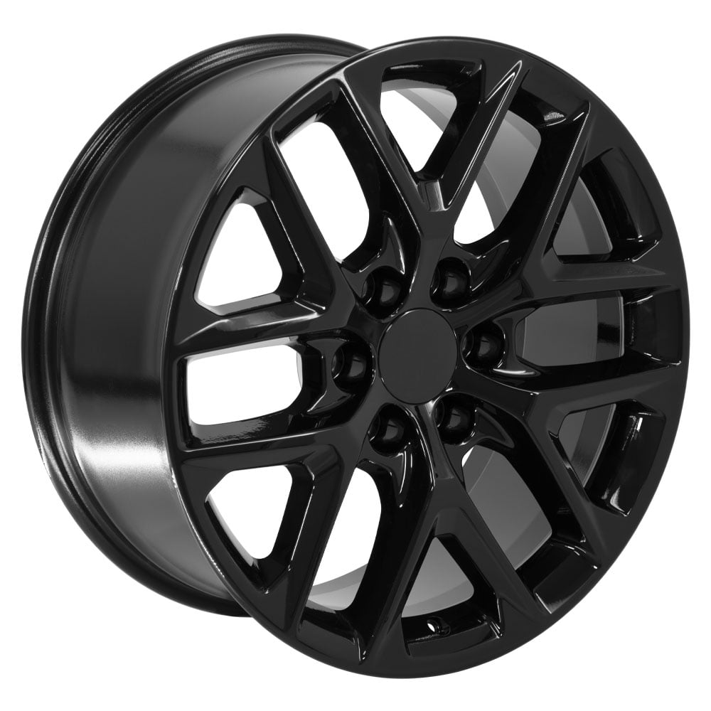 OE Wheels CV62 20 Inch Rim Fits Silverado 1500 Style 6x139.7 20x9 Gloss Black - Hollander 14078 (1)