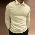 thumbnail image 2 of Caqnni Mens Polo Shirts Long Sleeve Quick Dry Moisture Wicking Casual Golf T Shirts for Men (Khaki,XL), 2 of 4