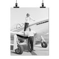 thumbnail image 2 of Print: Woman Standing On Wing Of Small Airplane, Man Standing Next To, 2 of 4