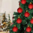 thumbnail image 1 of Juego de 6 adornos navideños irrompibles Taotanxi para árbol de Navidad (aprox. 4 cm), brillantes y festivos, color rojo., 1 of 5