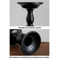 thumbnail image 4 of YgkuHd Metal Candle Holder Retro Iron Cylindrical Candle Holder Table Candle Holder for Halloween Candlelight Dinner Decorative Light Home Decor Ornament Wedding Table Ornament Black,Black-6in, 4 of 6