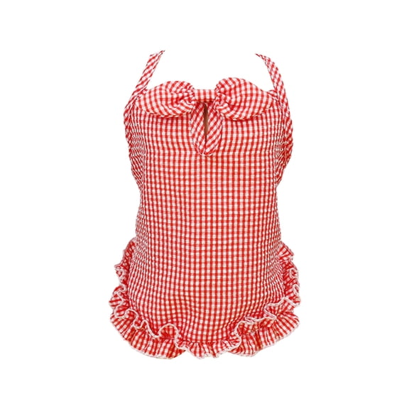 YIFAEUX Pet Dress Comfortable Soft Square Neck Sleeveless Plaid Print Pet Puppy Dog Bowknot Dress Pet Supplies