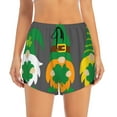 thumbnail image 2 of Picia Spring St Patrick’S Day Irish Gnomes Pattern Women's 2 in 1 Athletic Running Shorts High Waisted Workout Casual Gym Sweat Shorts with Comfy Liner Zipper Pockets-Medium, 2 of 9