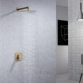 thumbnail image 2 of Rainlex Square 10 inch One-Handle 1-Spray Brushed Gold Shower Faucet, 2 of 8